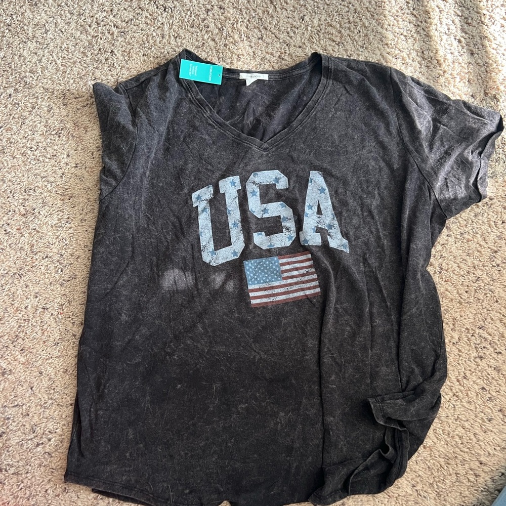 Maurices Charcoal V-Neck Tee